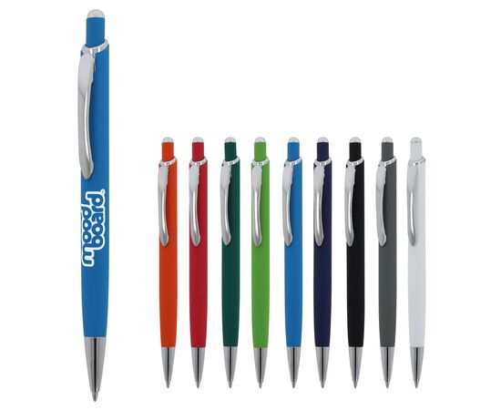 Stylo-bille Monaco métal toucher doux Blanc -  LT87780-N0001