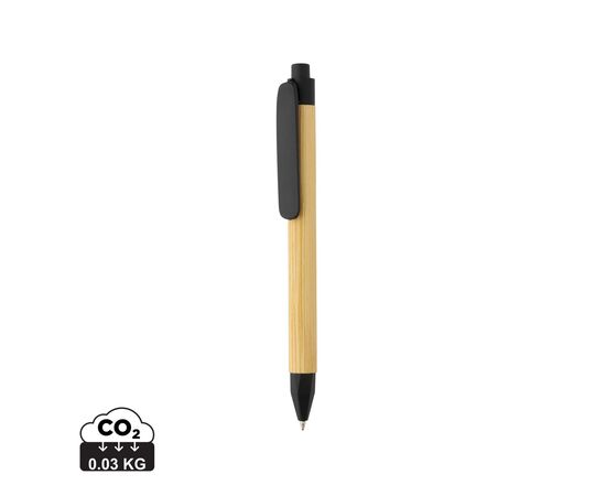 Write responsible recycled papieren pen Zwart - XD Collection P611.111