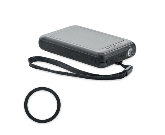 Solar power bank 5000 mAh Black -  MO2065-03