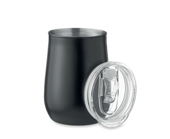 Becher recycelter Edelstahl Schwarz -  MO2090-03