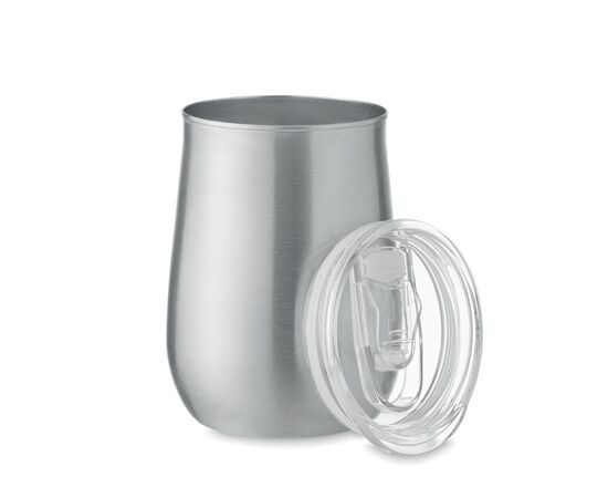 Becher recycelter Edelstahl Matt silber -  MO2090-16