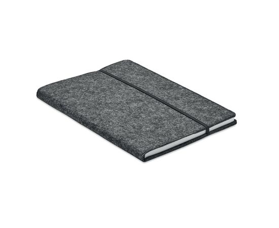 DIN A5 Notizbuch RPET-Filz Dunkelgrau -  MO2093-15