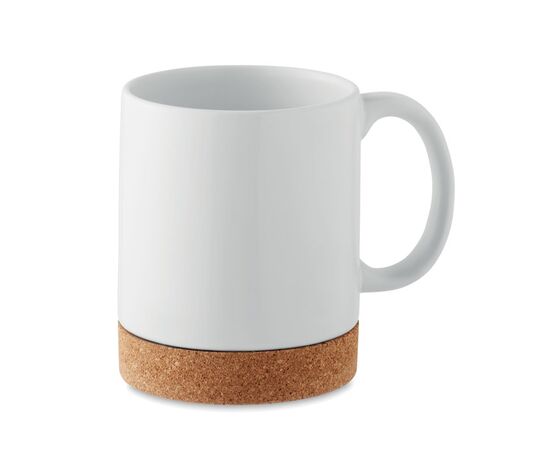 Keramische kurk mok 280 ml Wit -  MO2101-06