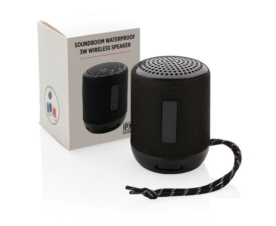 Soundboom waterproof 3W wireless speaker Black - XD Collection P328.231
