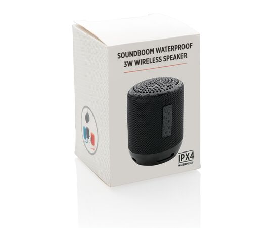 Soundboom waterproof 3W wireless speaker Black - XD Collection P328.231