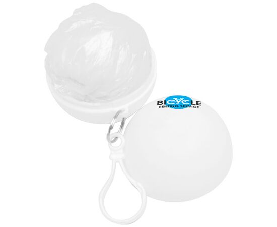 Xina regenponcho in bal met sleutelhanger Wit - Unbranded 10301000