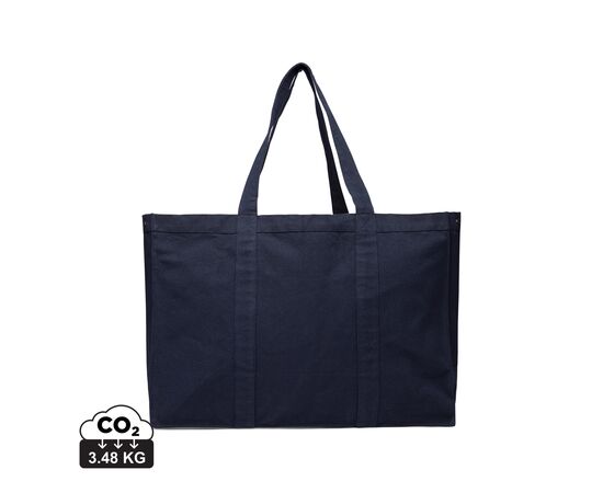VINGA Hilo AWARE™ recycled canvas maxi tote bag Dark blue - Vinga V762015