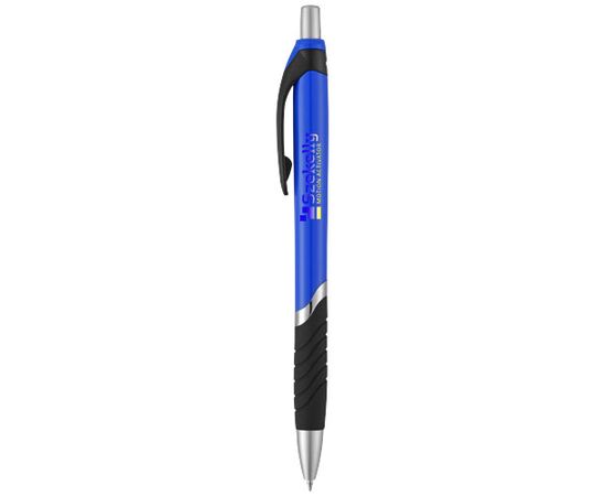 Turbo balpen met rubberen grip Koningsblauw, Zwart - Unbranded 10671300