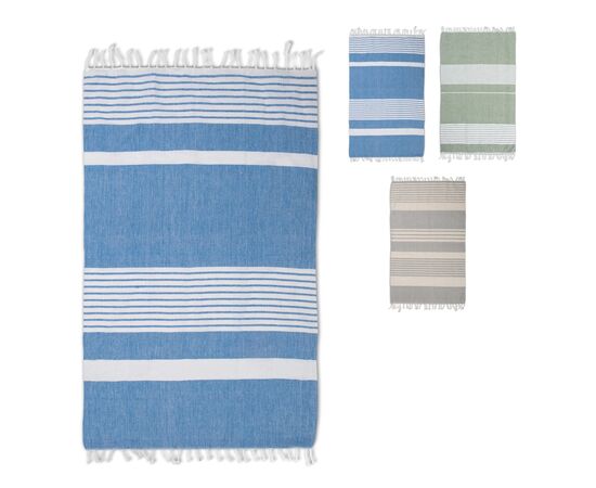 Sagaform Ella Hamam Towel organic cotton 90x170cm Blue - Sagaform LT52008-N0011