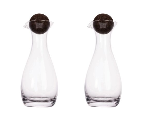 Sagaform Nature Öl-/Essigkaraffen mit Korkstopfen 2-tlg. 300ml Transparent - Sagaform LT52203-N0004