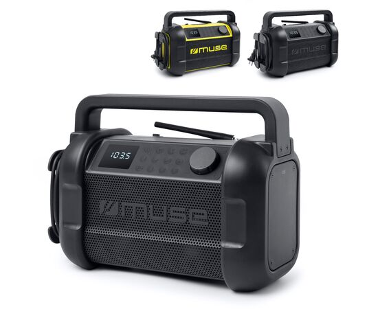 M-928 | Muse work radio with bluetooth 20W with FM radio Black, Yellow - Muse LT55007-N0241