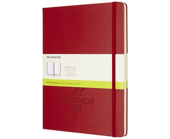 Classic XL hard cover notebook - plain Scarlet red - Moleskine 10718015