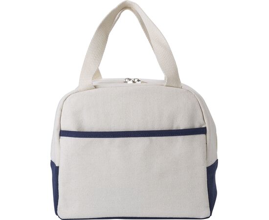 Cotton (280 gr/m²) cooler bag Alex Navy, Naturel -  967401.313
