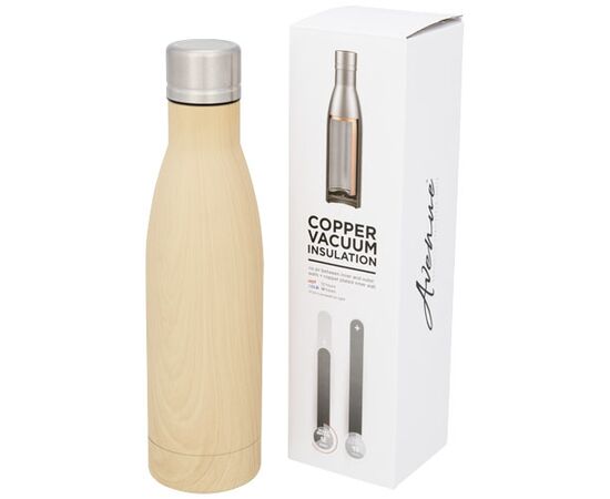 Vasa 500 ml houtlook koperen vacuum geïsoleerde fles Bruin - Unbranded 10051500