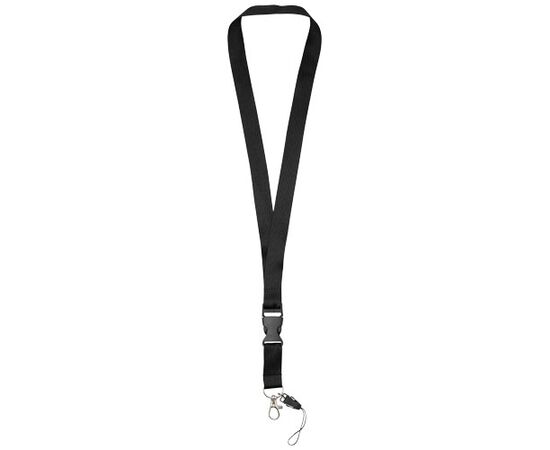 Sagan Lanyard mit abnehmbarer Schnalle und Handyband Schwarz - Unbranded 10250801
