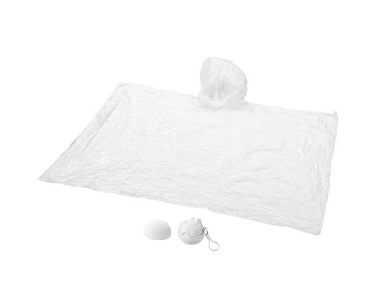 Xina regenponcho in bal met sleutelhanger Wit - Unbranded 10301000
