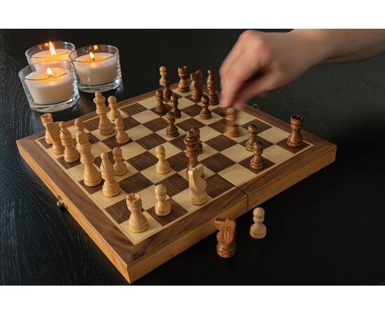 Faltbares Schach-Set aus Holz Braun - XD Collection P940.029
