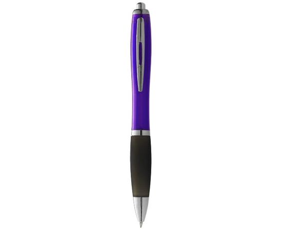 Nash balpen met gekleurde houder en zwarte grip Paars, Zwart - Unbranded 10615507