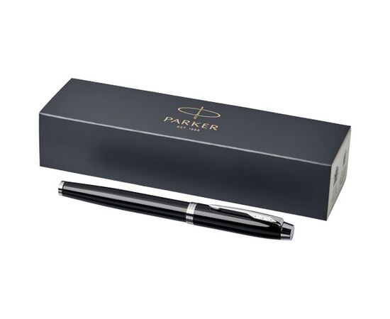 Parker IM Füllfederhalter (blaue Mine) Schwarz, Chrom - Parker 10702200
