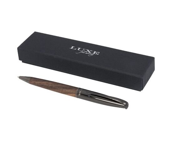 Stylo à bille avec corps en bois Loure (encre noire) Noir, Brun Foncé - Luxe 10729100