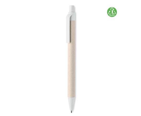 Gerecycled papier/ PLA balpen Wit -  MO6822-06