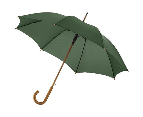 Kyle 23" auto open umbrella wooden shaft and handle Forest green - Unbranded 10904809