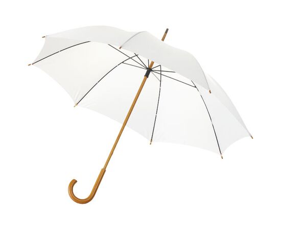 Jova 23&quot; umbrella with wooden shaft and handle White - Unbranded 10906800