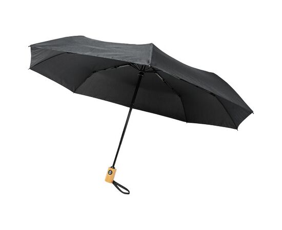 Bo 21&quot; foldable auto open/close recycled PET umbrella Black - Unbranded 10914301