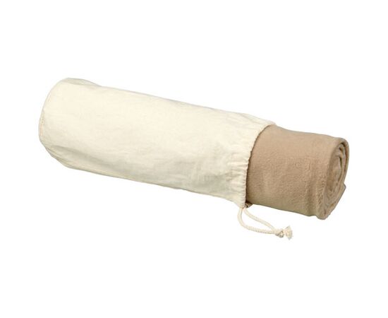 Aira RPET micro pluche fleece deken me katoenen opbergzak Naturel - Avenue 11312710