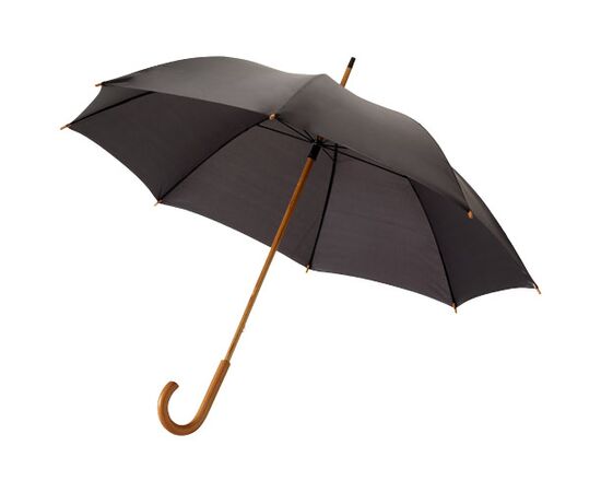Jova 23&quot; umbrella with wooden shaft and handle Black - Unbranded 19547820