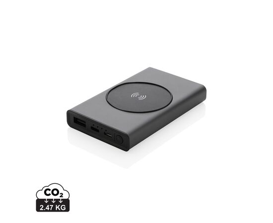 Terra 5000mAh Powerbank  aus RCS Aluminium, 5W Wireless Grau - XD Xclusive P322.642