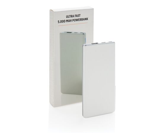 Batterie de secours Ultra rapide 5000 mAh et type-C Blanc - XD Collection P324.663