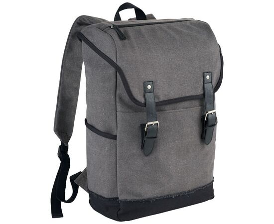 Hudson 15.6" laptop backpack 13L Heather grey, Solid black - Unbranded 12020700