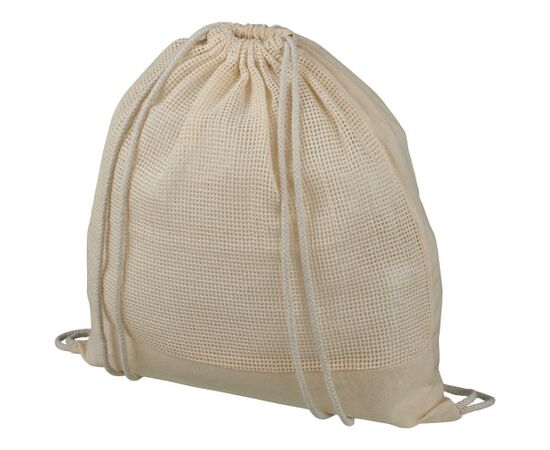 Maine mesh cotton drawstring bag 5L Natural  - Unbranded 12048300