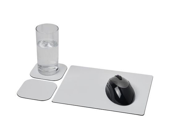 Brite-Mat® Mousepad- und Untersetzer-Set 3 Schwarz - Unbranded 21059300