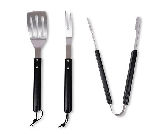 Sagaform Fredde BBQ set 3-delig Zwart, Zilver - Sagaform LT52225-N0205