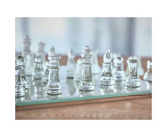 Glass chess set board game Transparent -  MO6342-22