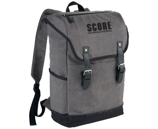 Hudson 15.6" laptop backpack 13L Heather grey, Solid black - Unbranded 12020700