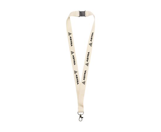 Lanyard Organic Cotton 2 cm keycord Naturel -  286642