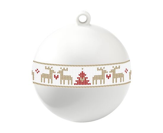 Plastic Bank Christmas Ball Off white -  W18411
