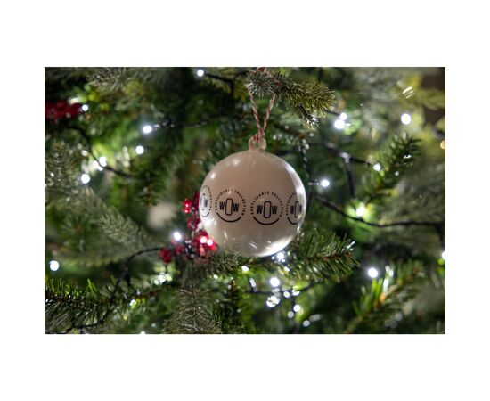Plastic Bank Christmas Ball Off white -  W18411