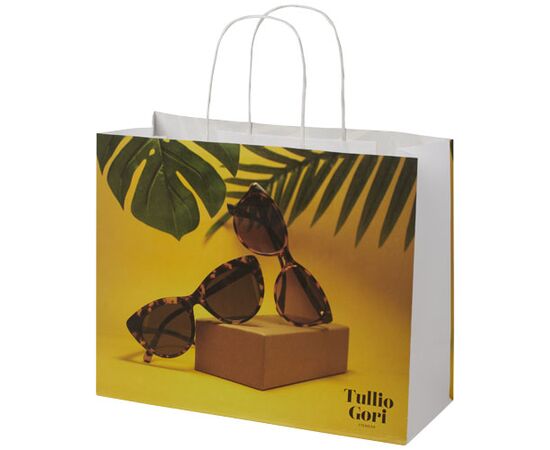 Kraftpapiertasche 120 g/m² mit gedrehten Griffen &#8211; 31 × 12 × 25 cm Weiß - Unbranded 1ZM00801