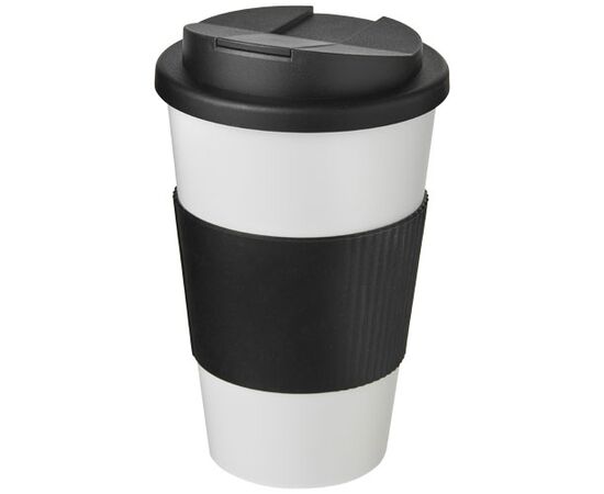 Americano® 350 ml geïsoleerde beker met handvat Wit, Zwart - Unbranded 21069600