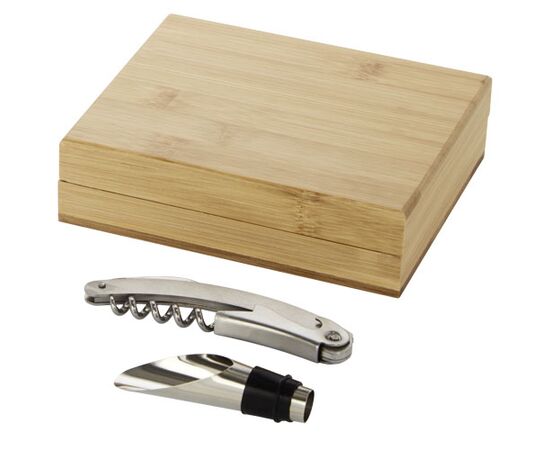 Merlou 2-piece wine set Natural, Silver - Seasons 11314806