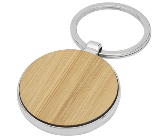 Nino bamboe ronde sleutelhanger Naturel - Unbranded 11812571