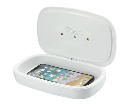 Capsule UV smartphone sanitizer with 5W wireless charging pad White - Unbranded 12413401