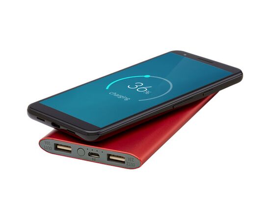 Juice 8000 mAh draadloze powerbank Rood - Unbranded 12417321