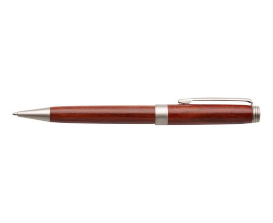 Stylo bille twist en bois Ida Brun -  8110.011.Zwartschrijvend