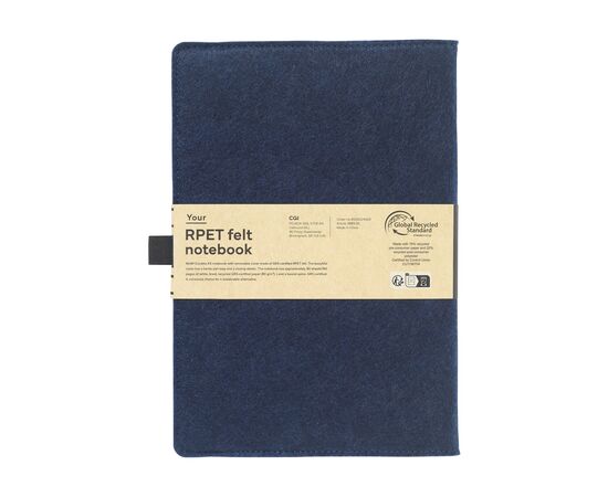 Felty GRS RPET Notebook A5 notitieboek Donkerblauw -  388930