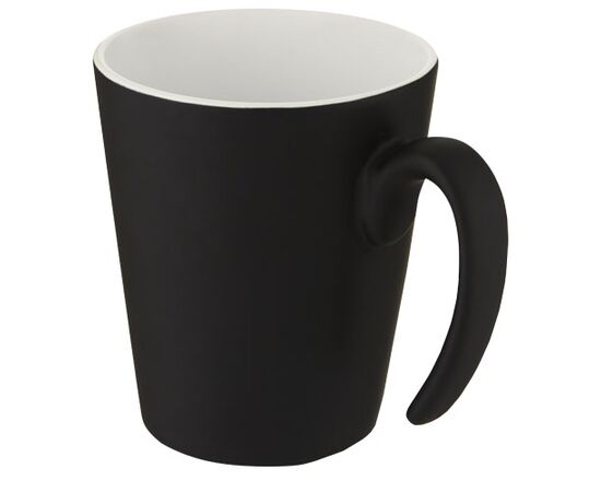 Mug en céramique Oli 360 ml avec anse Blanc, Noir - Unbranded 10068701